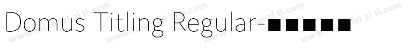 Domus Titling Regular字体转换